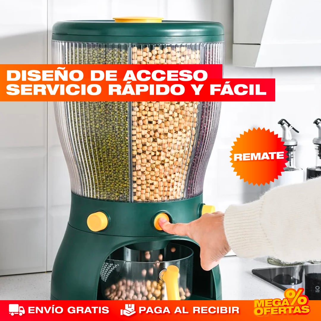 DISPENSADOR GIRATORIO DE ARROZ Y GRANOS