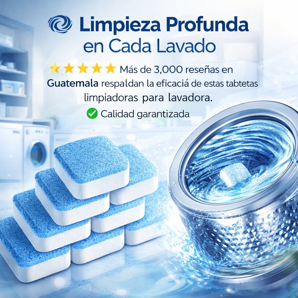 ULTIMAS UNIDADES - LimpioMax 12Tabletas Limpiadoras de Lavadora + ENVÍO GRATIS