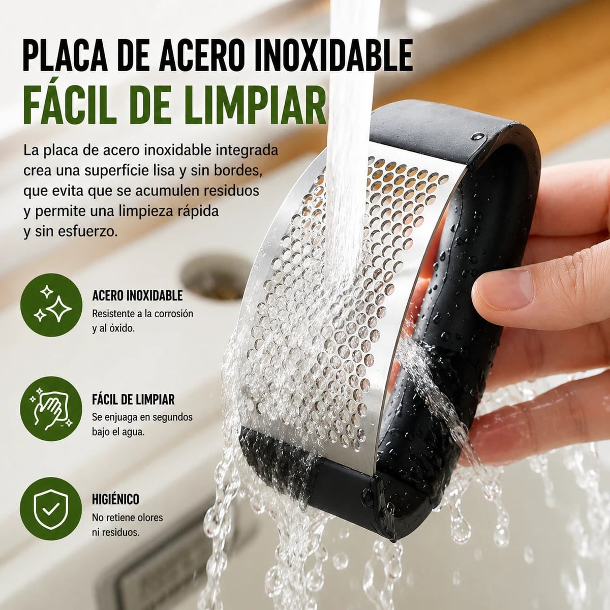 Triturador manual de Ajo-Facil, Rapido y Practico