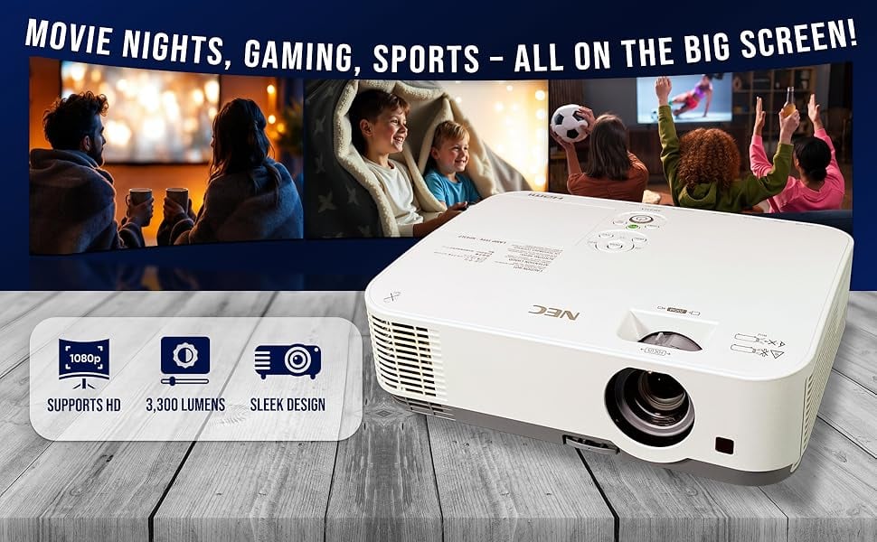 Proyector Profesional NEC NP-P401W: 4,000 Lúmenes y Alta Definición HD