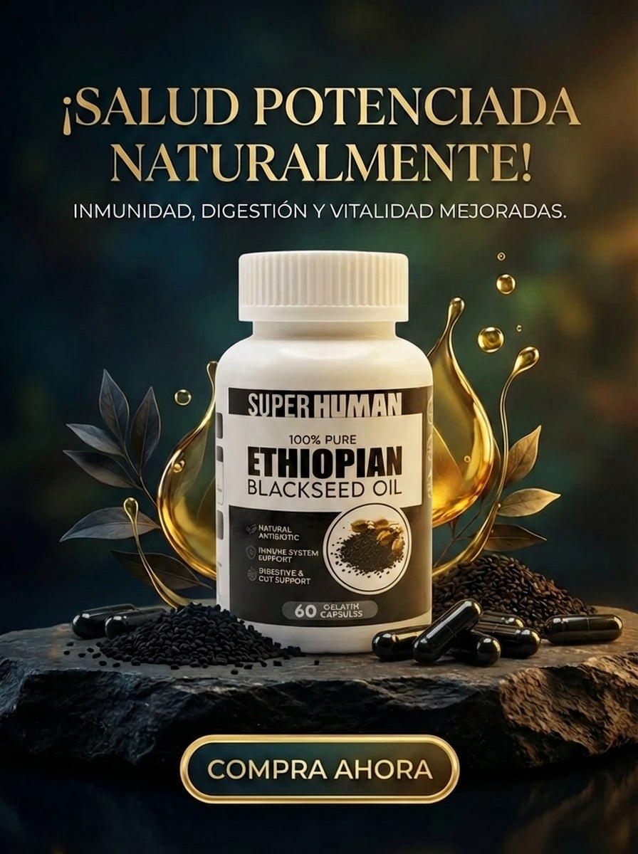 SUPER HUMAN Ethiopian Black Seed Oil – Aceite de Semilla Negra Etíope Alta Potencia (60 Capsules)