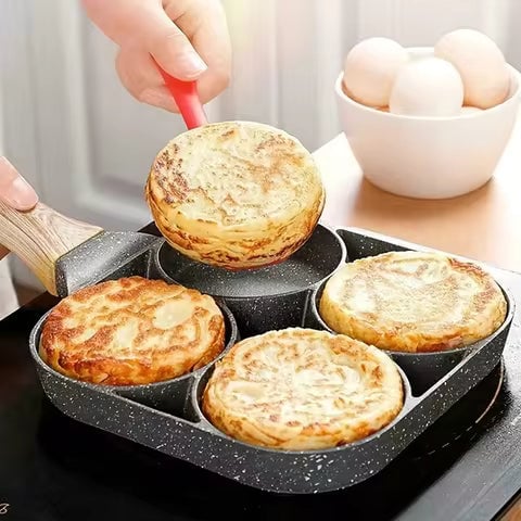 Sartén Antiadherente 4 en 1: Desayunos, Almuerzos y Cenas en Una Sola Pieza
