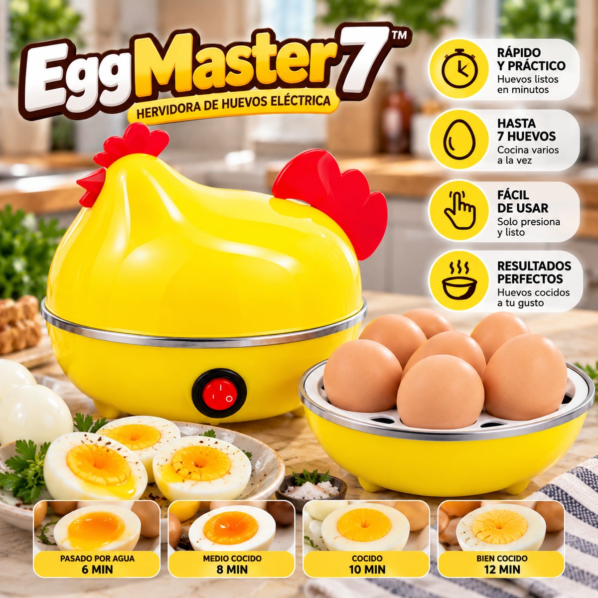 🥚 EggMaster 7™  Hervidor Eléctrico de Huevos + Envío gratis