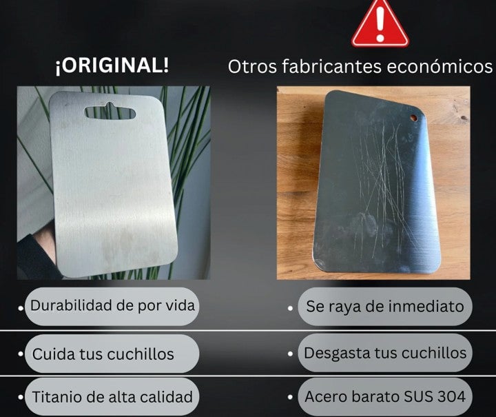 InoxPro™ - Tabla de Cortar de Acero Inox