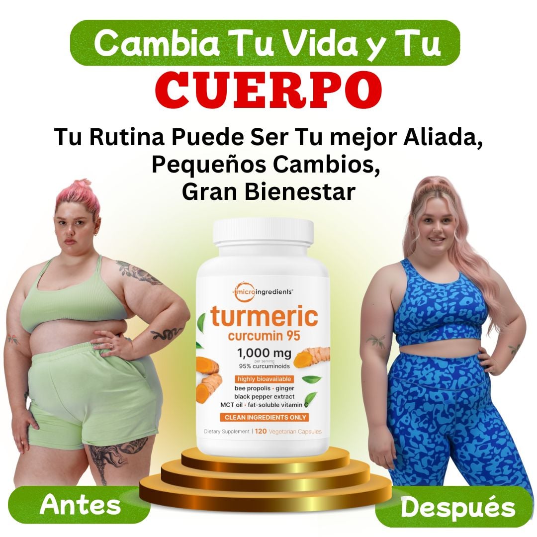 🌿 2x1 🔥 Cúrcuma 95% Antiinflamatorio Natural Potente + Envío Gratis