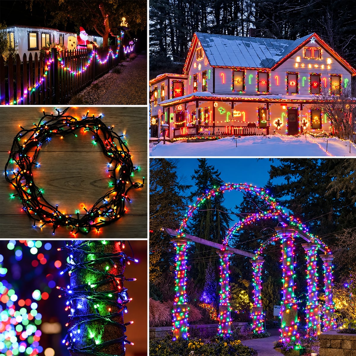 LUCES NAVIDEÑAS CON PANEL S0LAR + ENVIO GRATIS