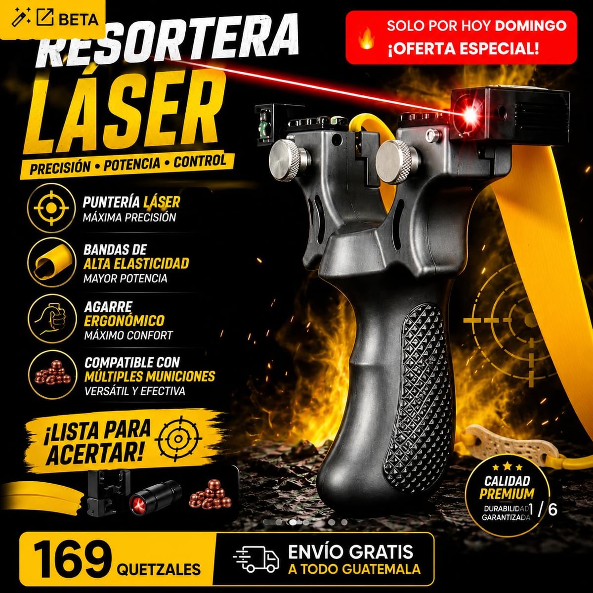 RESORTERA PRO CON INFRAROJO+ENVIO GRATIS