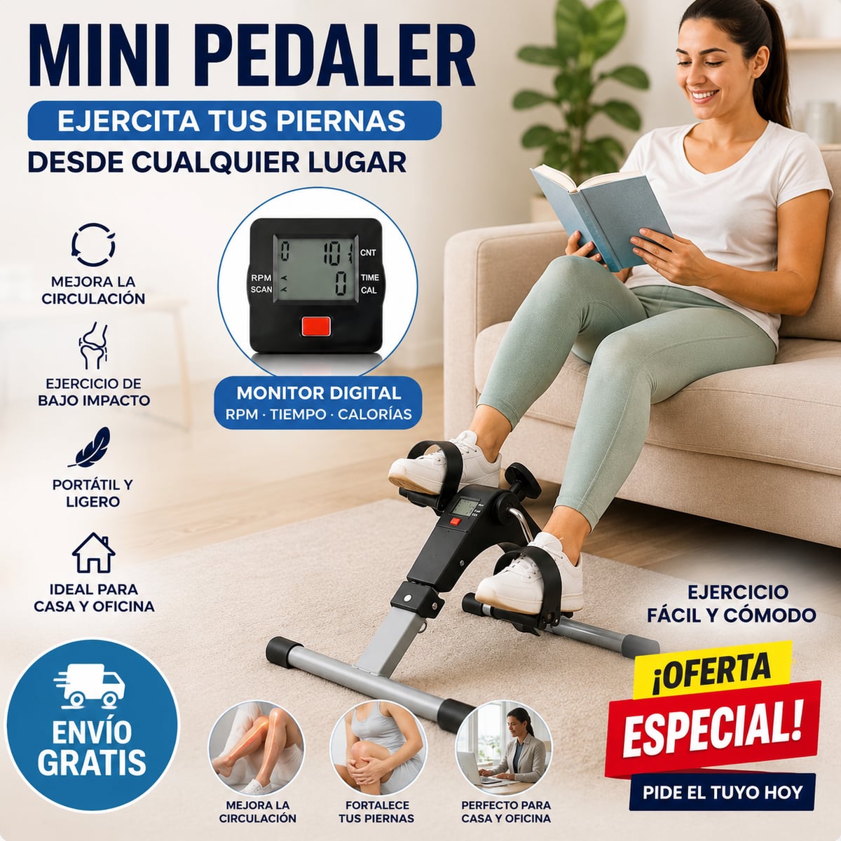 Pedalera Ortopédica para Brazos y Piernas + ENVIO GRATIS 🎁
