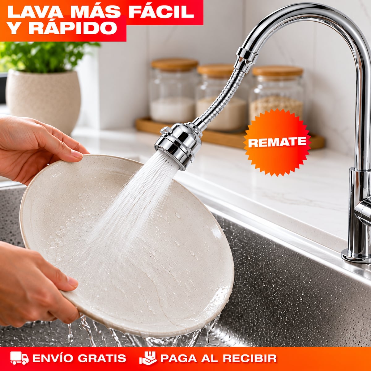 GRIFO DE AGUA 360° + EXTENSOR