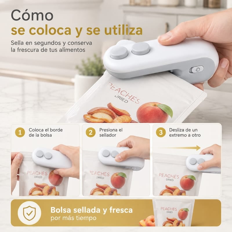 🔥 Mini Selladora Térmica Portátil Recargable USB-C 2 en 1 | Sella Bolsas y Corta en Segundos ⚡