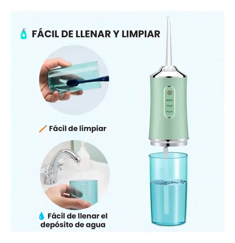 Irrigador Bucal Eléctrico Cuidado Bucal Sin Complicaciones