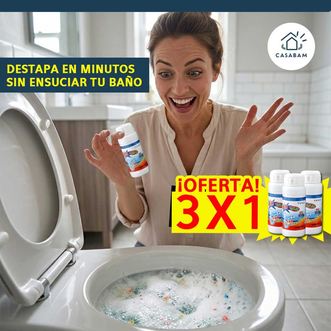 3x1 Q200,00 .Limpiador de Drenaje - Solución rápida y limpia - Destapa en minutos sin salpicaduras