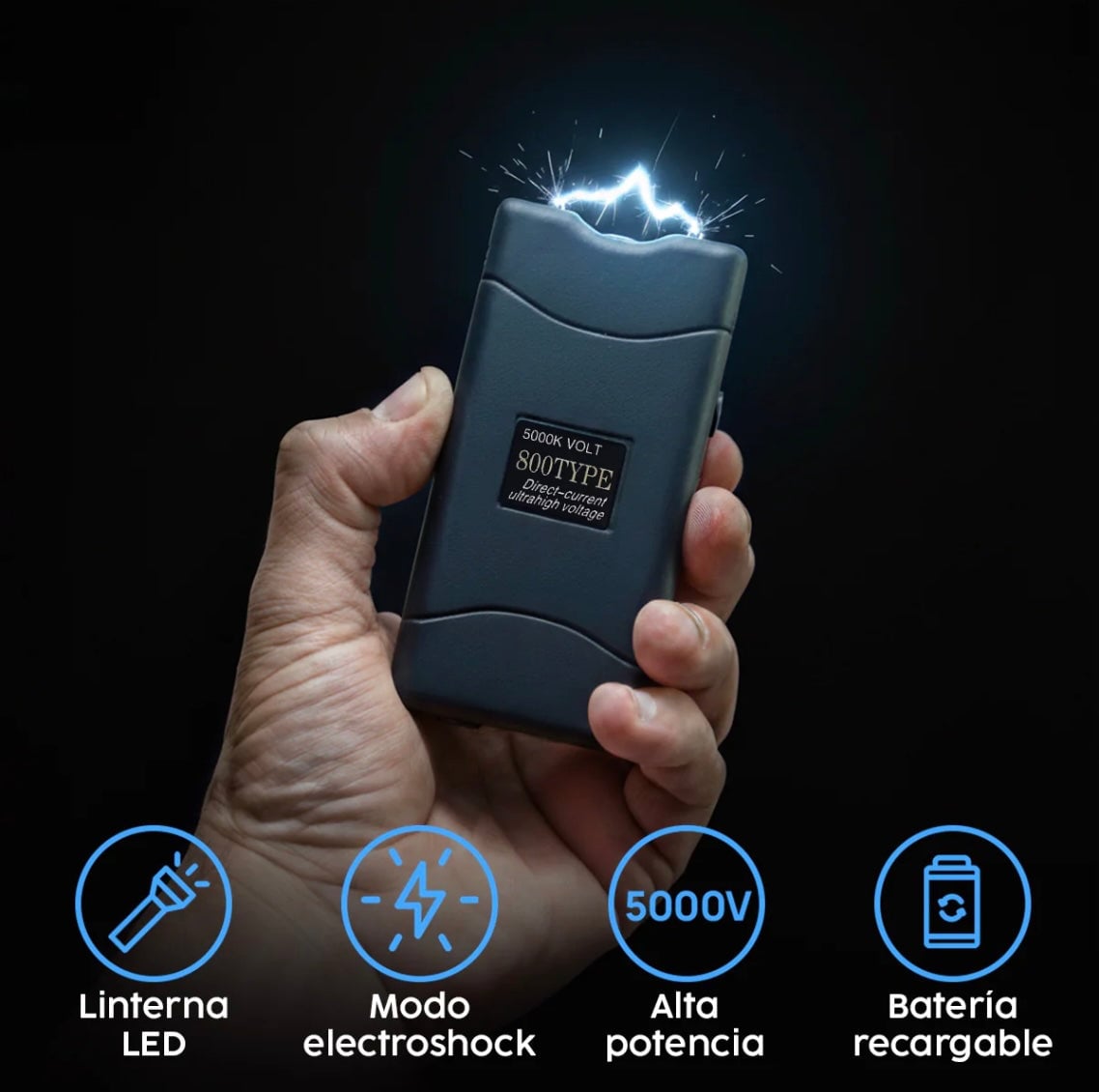 PowerLumi® Linterna LED 🔦con Función Taser ⚡: Potencia y Seguridad en un Solo Equipo 🤺 + ENVIO GRATIS🎁