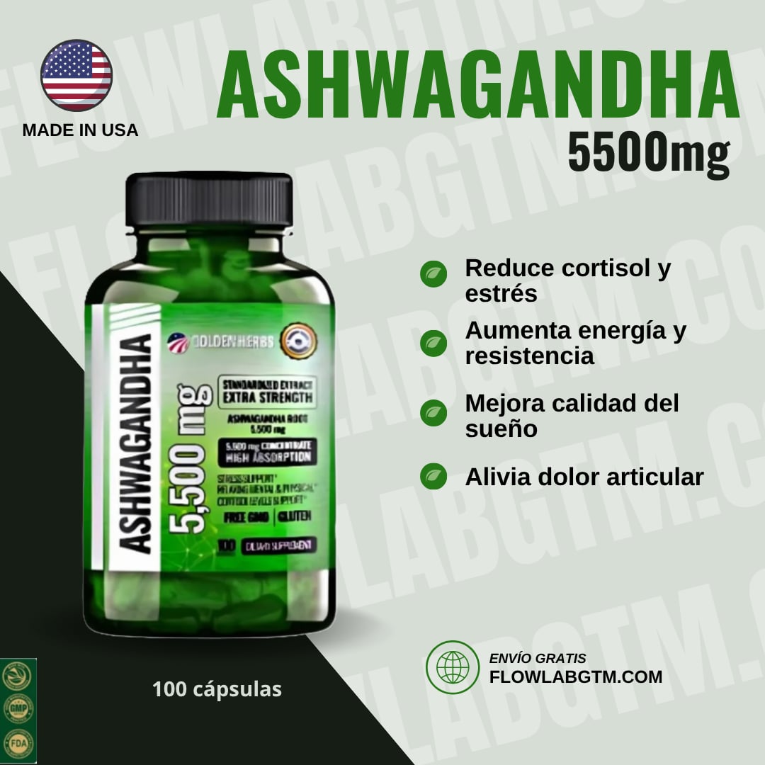 ASHWAGANDHA - Reduce cortisol &amp; estrés +ENVÍO GRATIS