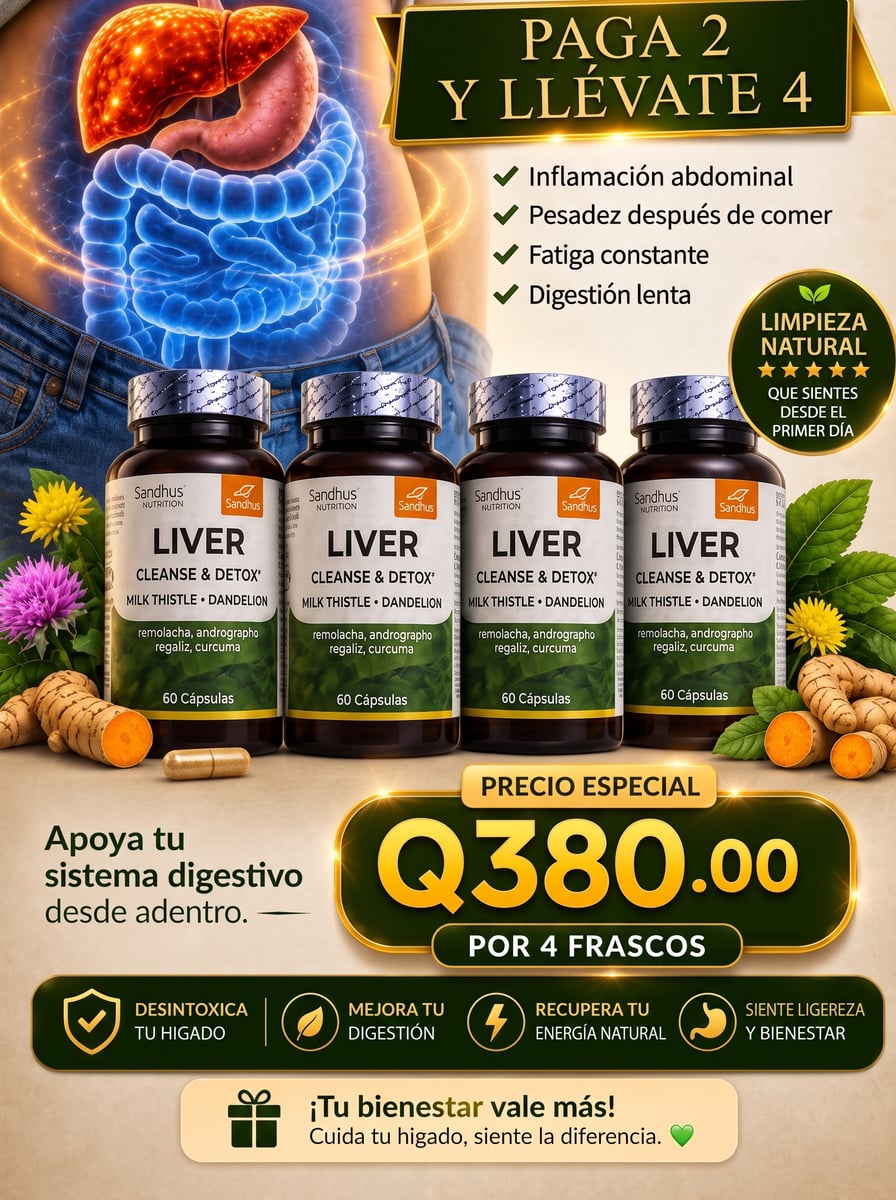 💛 LIVER CLEANSE™ - Detox Premium 60 Cápsulas + Envío Gratis