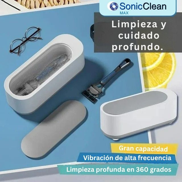 SoniClean Max– Limpieza y cuidado profundo sin esfuerzo para joyas, lentes y mas🧼