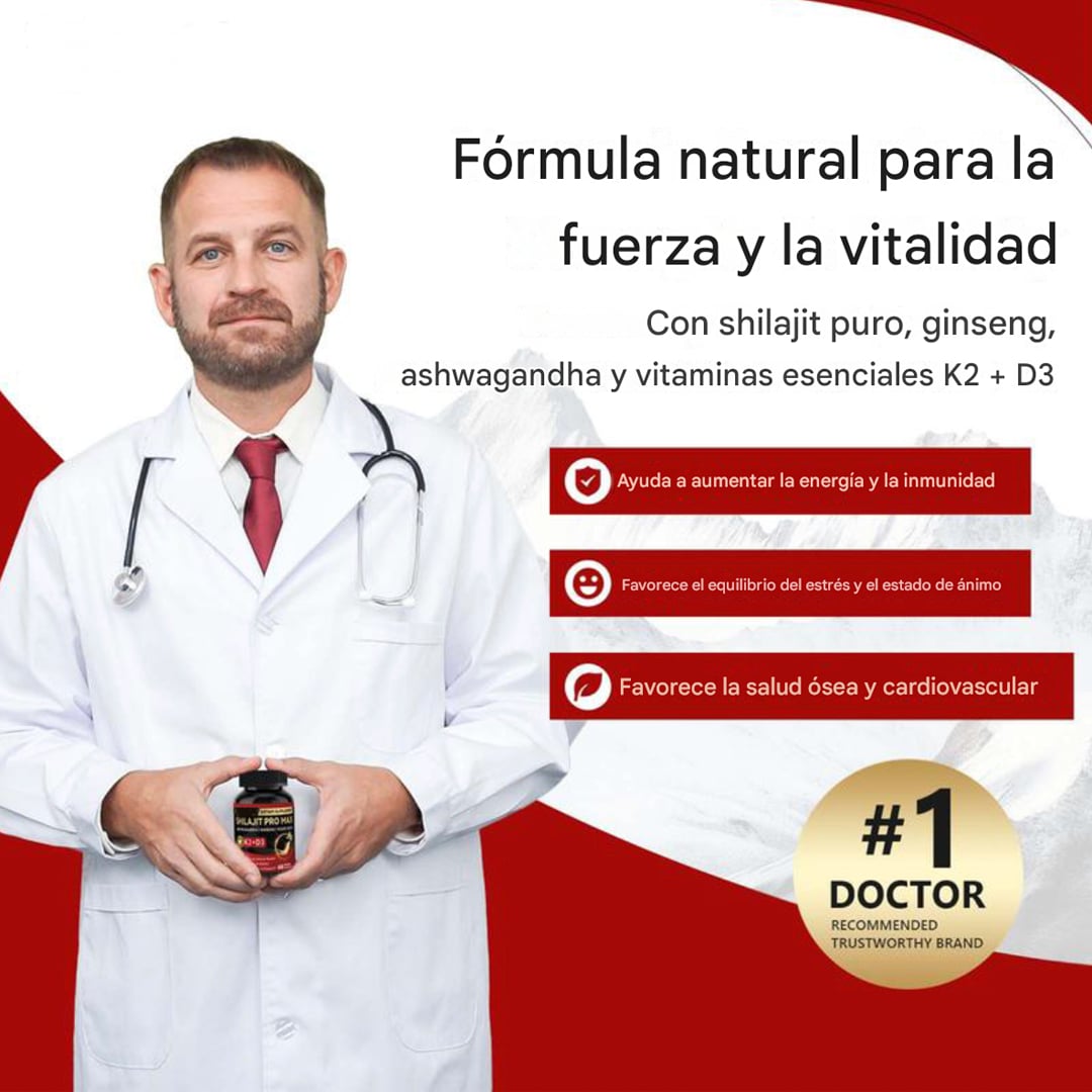 Shilajit PRO MAX - 5 en 1 - Poder y Rendimiento Masculino