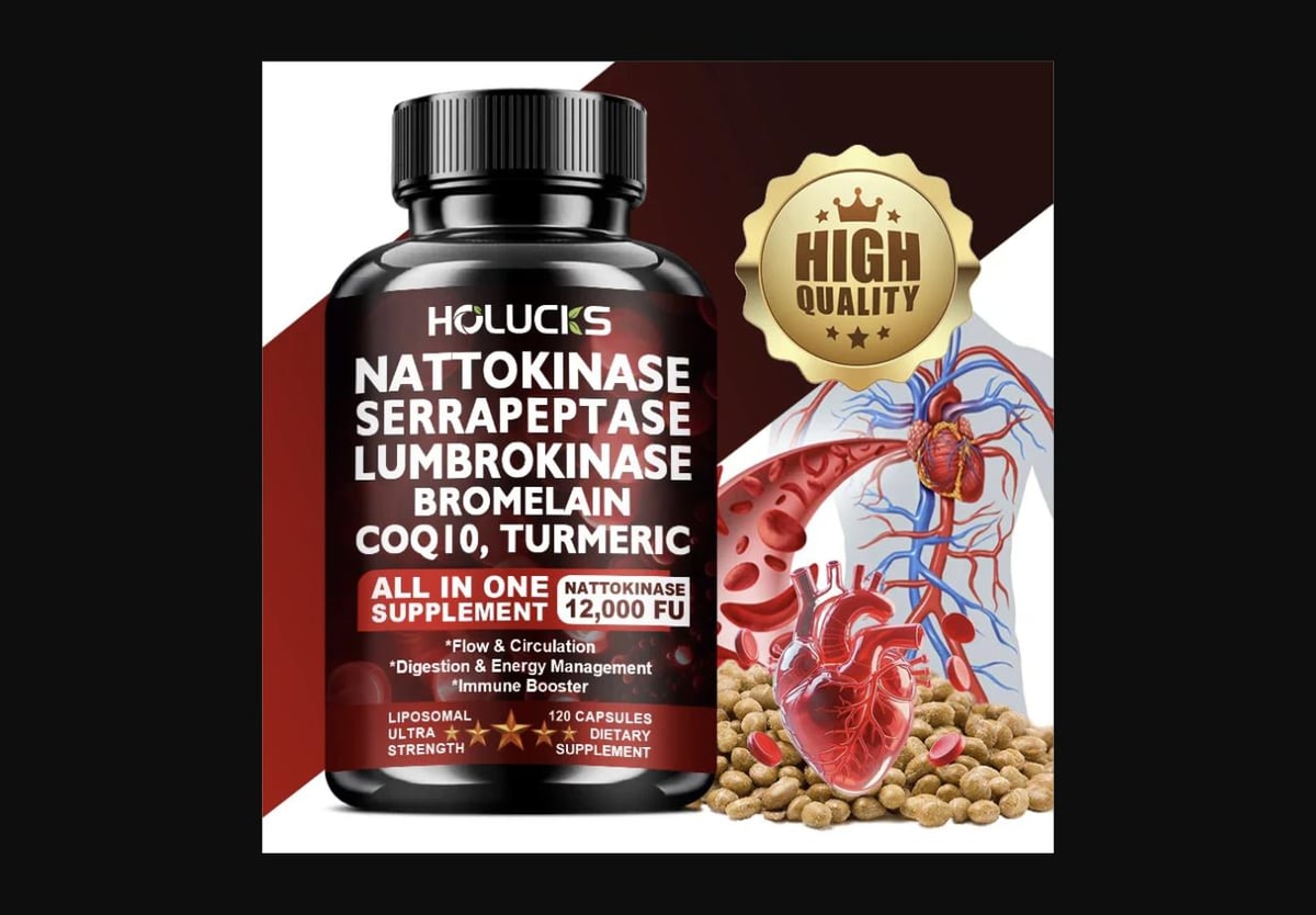 🫀 HOLUCKS NattoMax 6EN1 | Suplemento Para el Corazón y Circulación Saludable