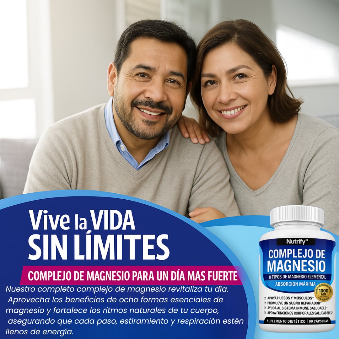 Magnesio complex 8 formas – Energía, Relajación y Recuperación + Envio Gratis