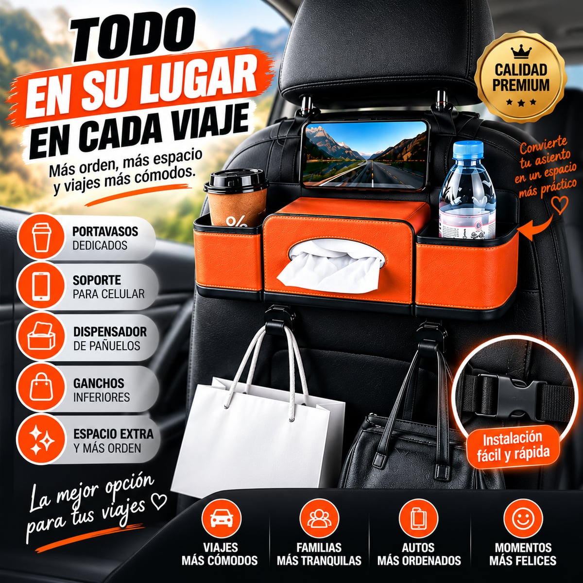 Organizador de Auto HOLDCY