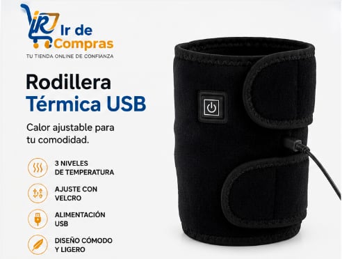 Rodillera con Temperatura Ajustable | Alimentación USB