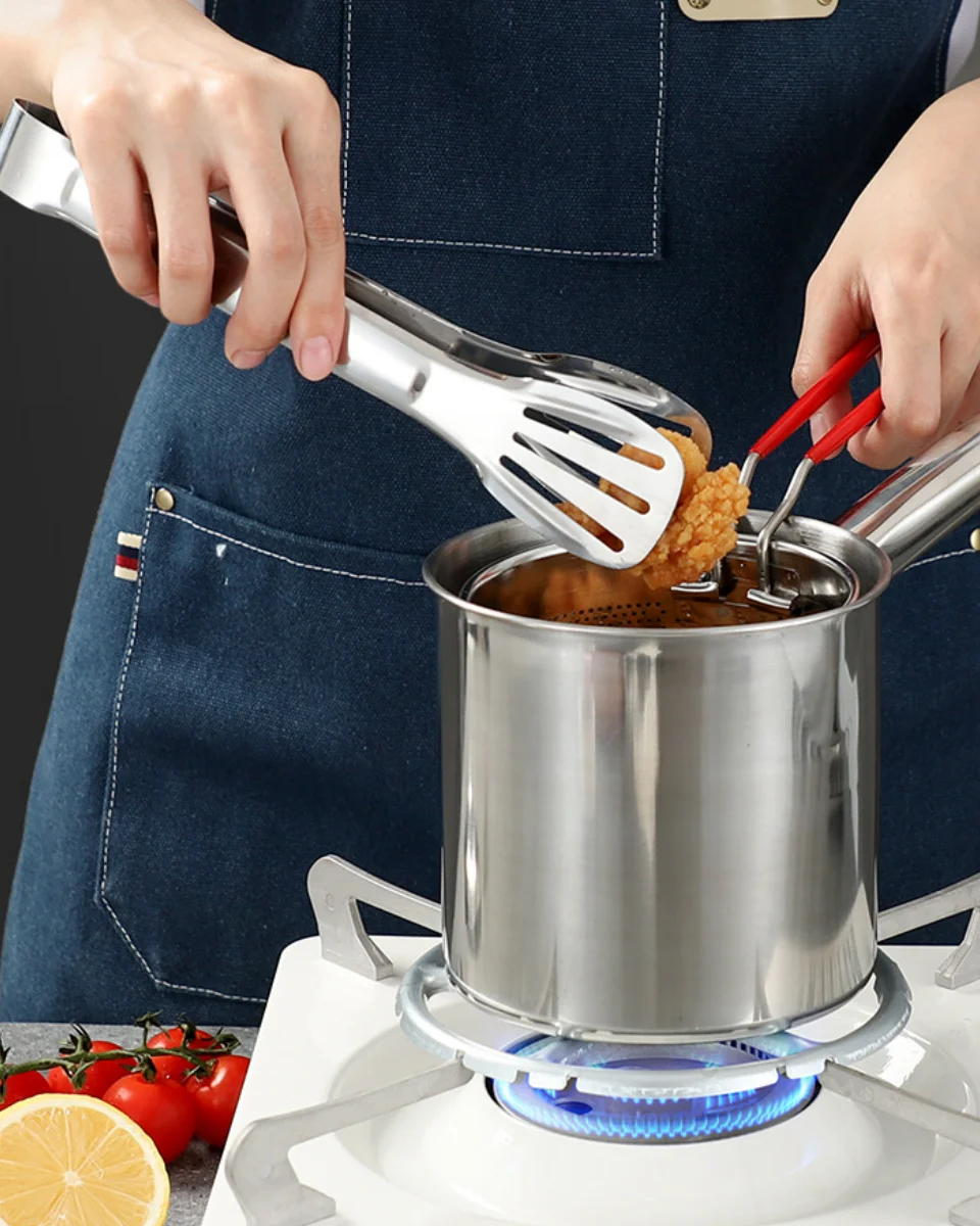 Sartén Multifuncional De Acero Inoxidable 304, Sartén Con Filtro Para Ahorrar Aceite🔥