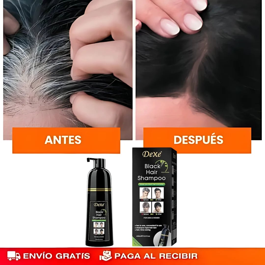 Shampoo Colorante Negro 3 en 1 DEXE  + ENVIO GRATIS