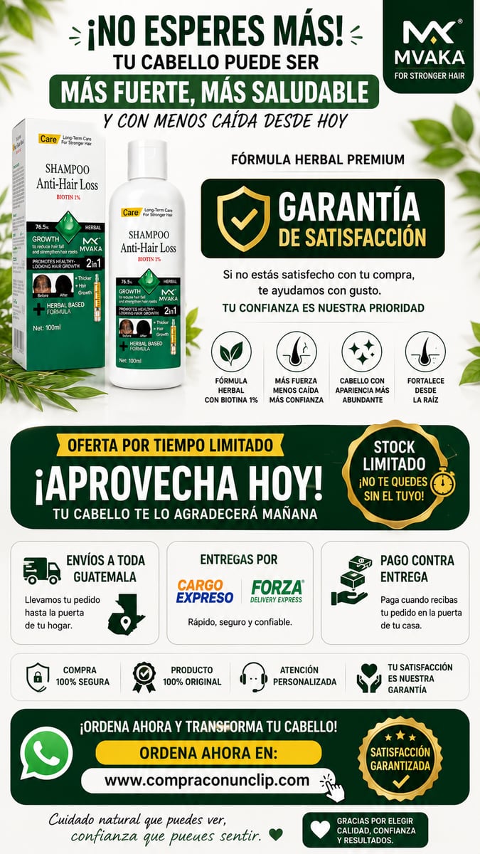 Champú Anti-Caída con Biotina 1% + ENVIO GRATIS