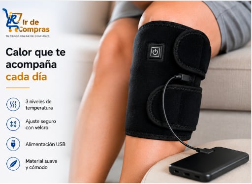 Rodillera con Temperatura Ajustable | Alimentación USB
