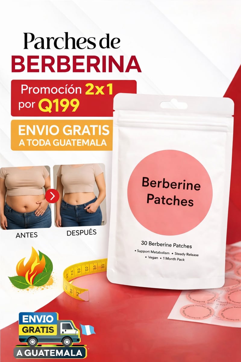 馃槺Lleva 2 y Paga 1馃槺 PARCHES DE BARBERINA ADELGAZANTES GLP-1 - CONTROLA TU PESO FACIL Y SEGURO + ENVIO GRATIS 馃巵