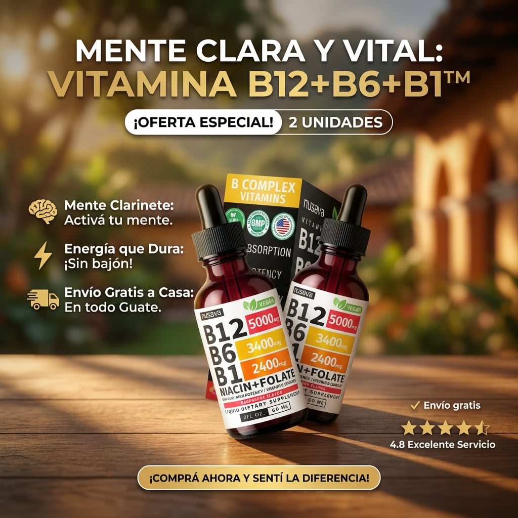 Vitamina B12+B6+B1™ PAGA 1 Y LLEVA 2+ envio gratis : Mente Clara y Vital