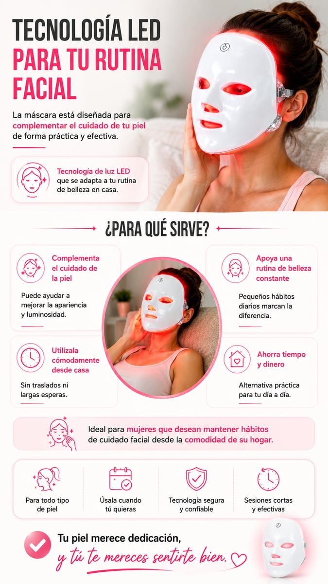 Mascara de tratamiento Facial Led + ENVIO GRATIS