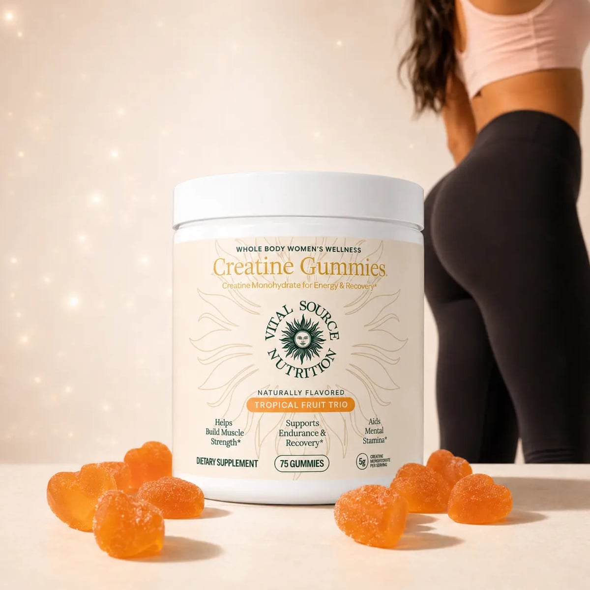 Gomitas Creatine Women — Glúteos y Piernas Firmes en 2 Semanas 🍑 + ENVIO GRATIS 🎁