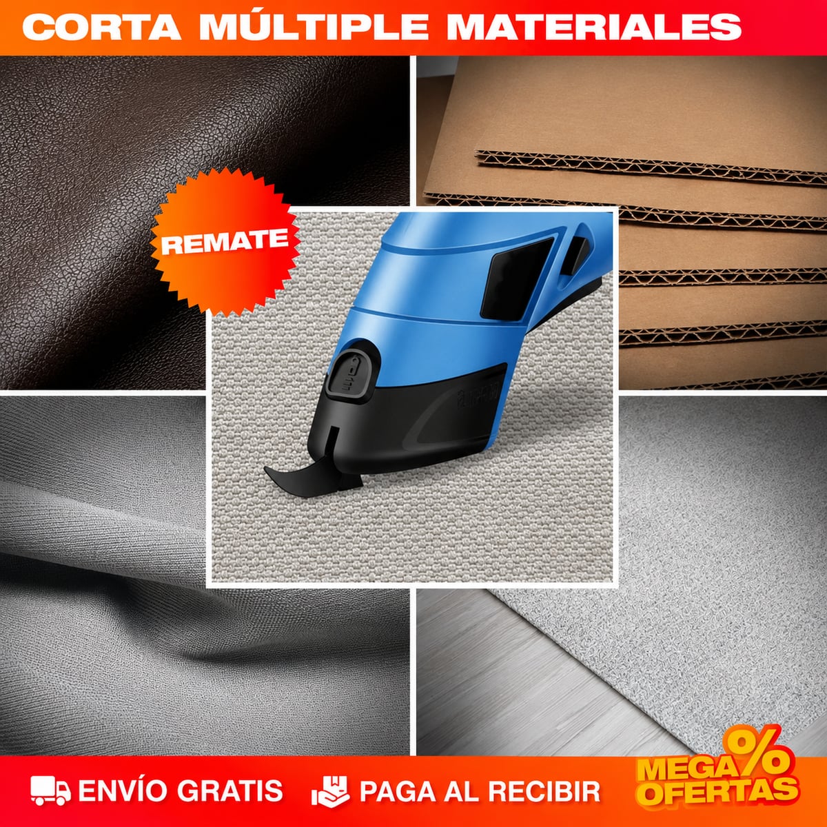 Tijera Eléctrica Doble Recargable
