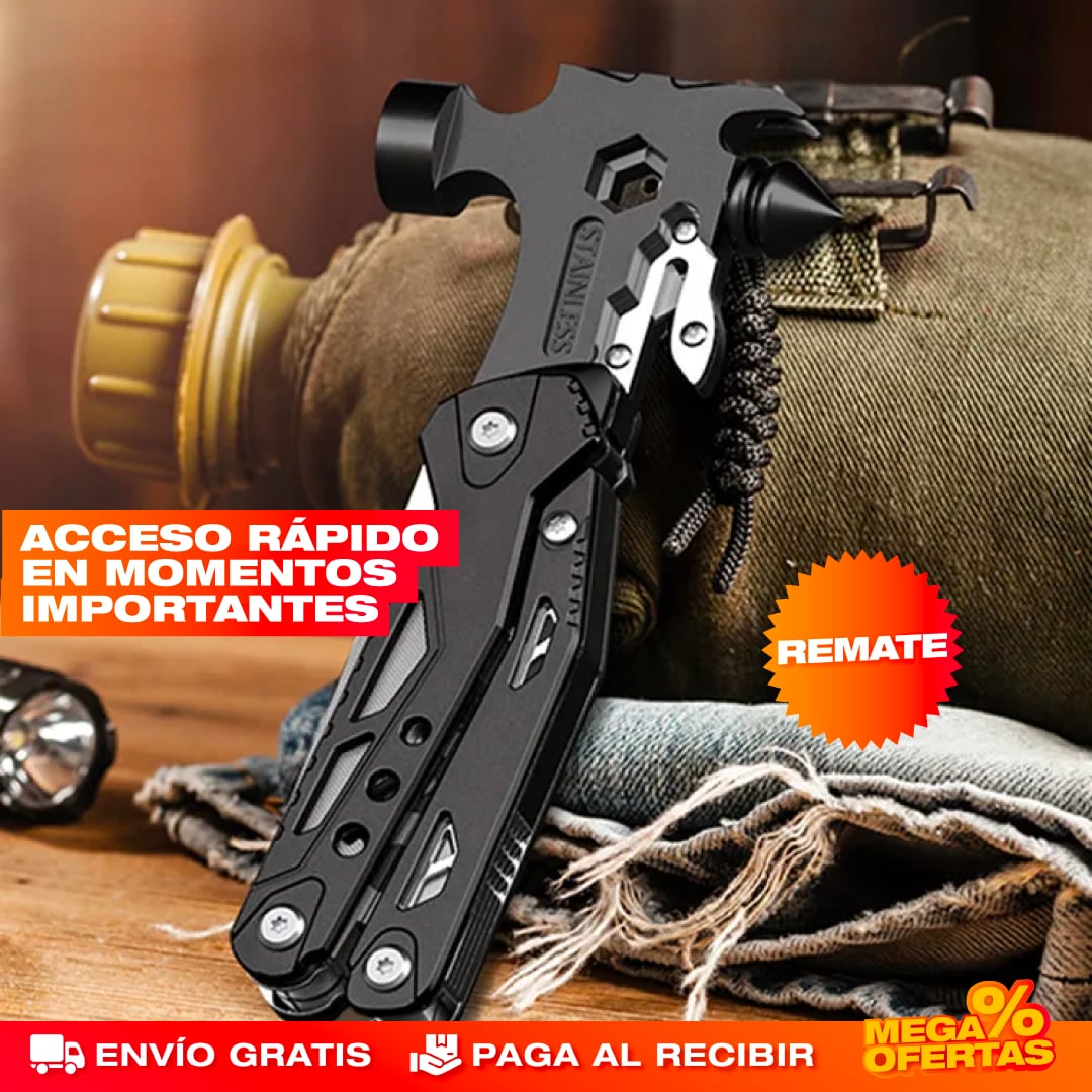 MARTILLO MULTIFUNCIONAL DE SEGURIDAD 15 EN 1