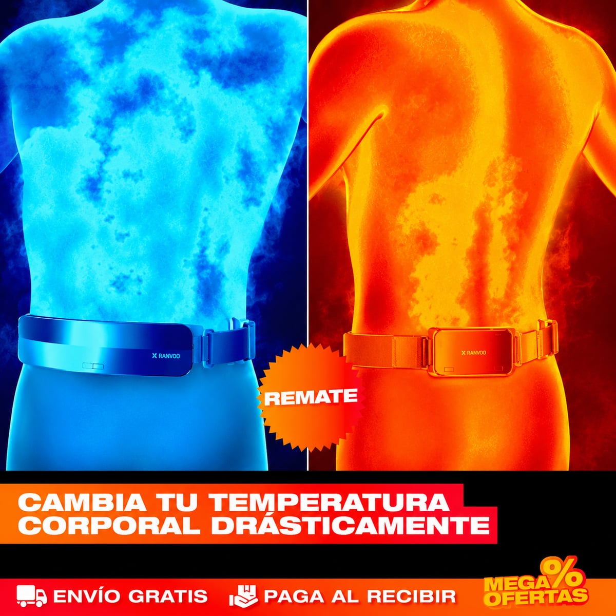 VENTILADOR PORTÁTIL DE CINTURA CON ENFRIAMIENTO
