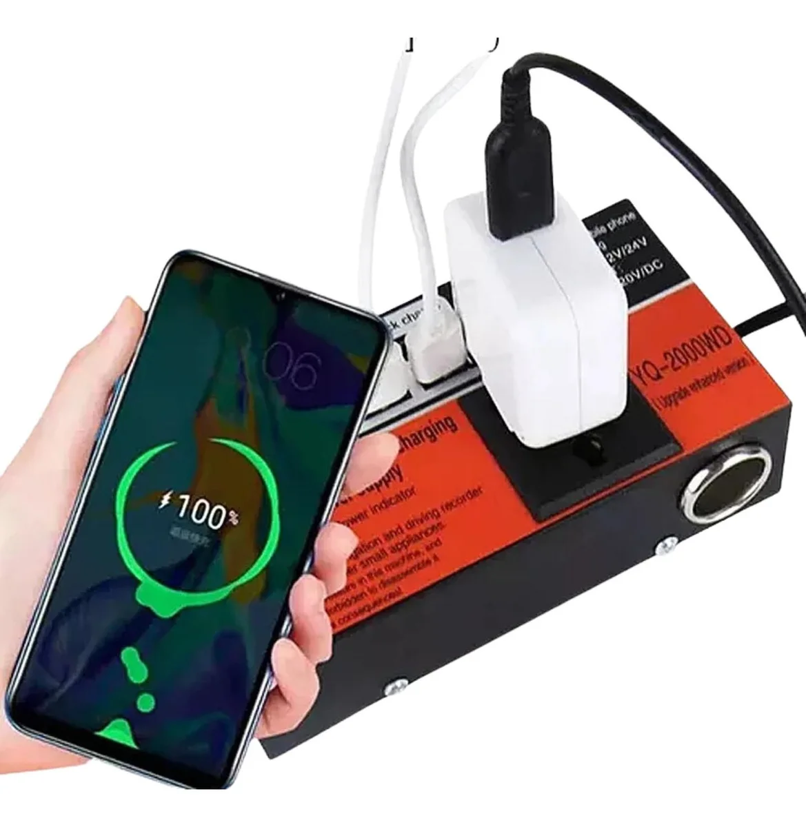 Inversor Viaje Auto Convertidor Corriente Multipropósito 12V 120V