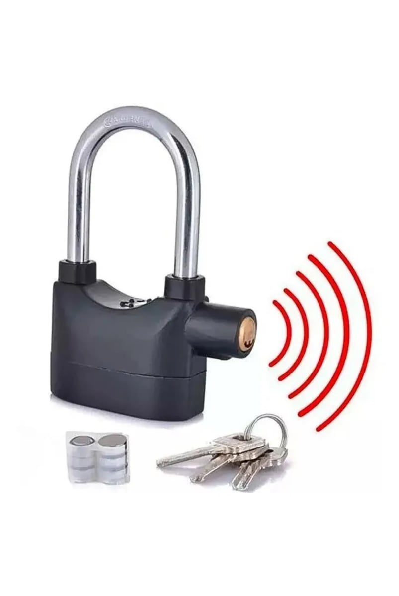 Candado GuardLock 110dB – Alarma Antirrobo para Moto, Bicicleta y Hogar