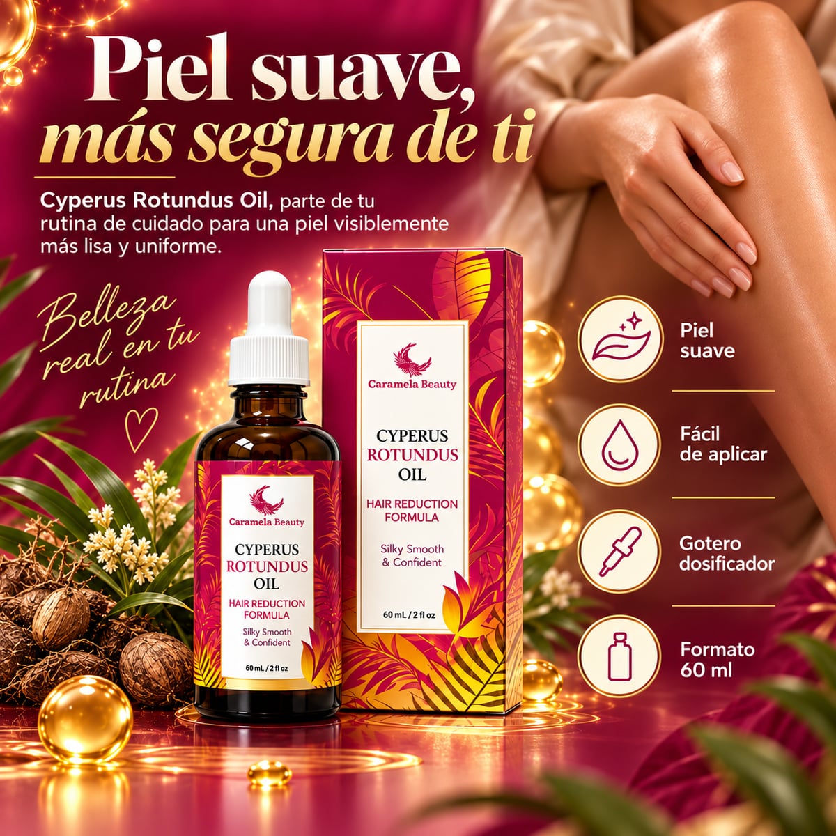 Cyperus Rotundus Oil™ - Elimina el Vello de Raíz