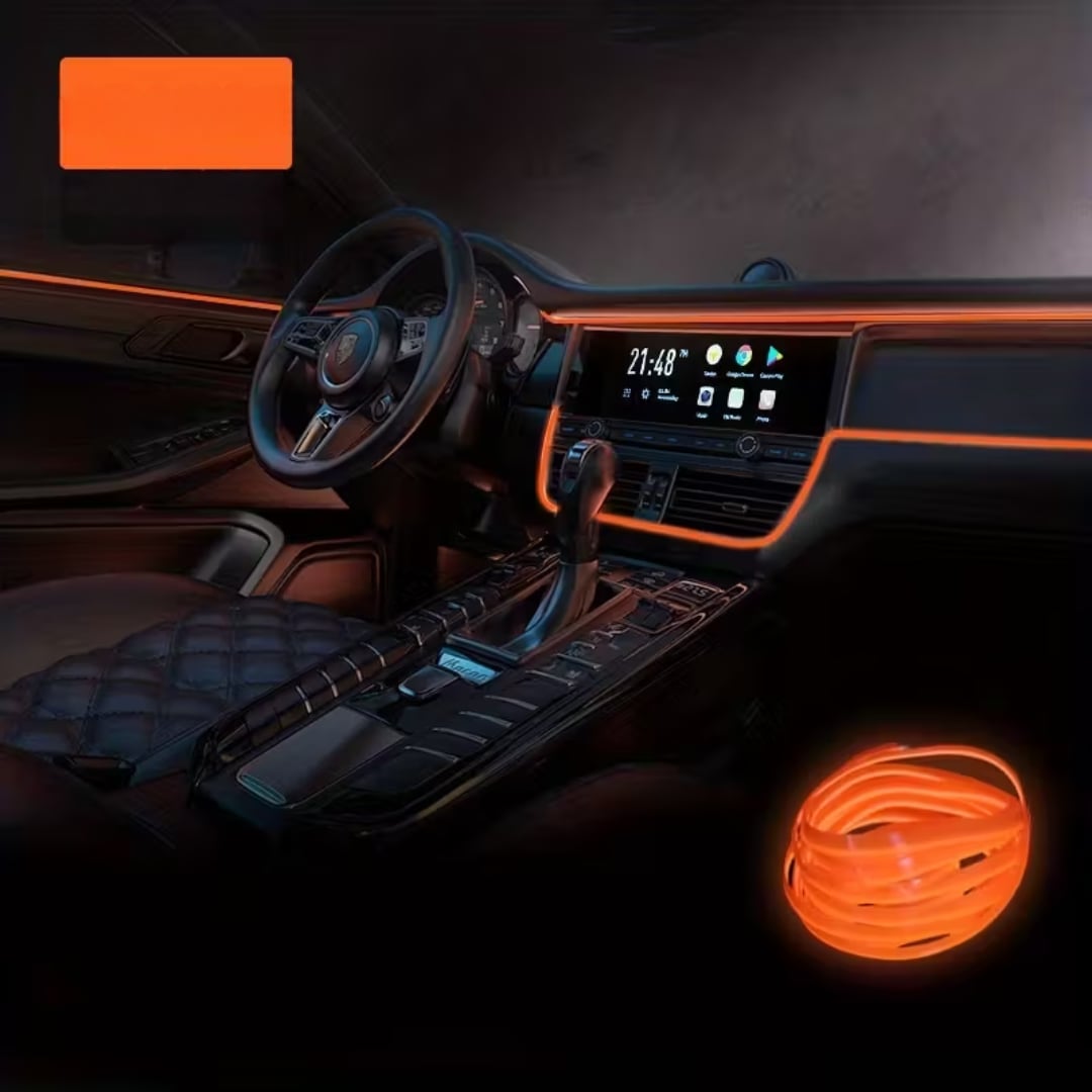 LUCES LED NEON PARA INTERIOR DE AUTO DE 5 METROS CON ESPATULA - NEON DRIVE