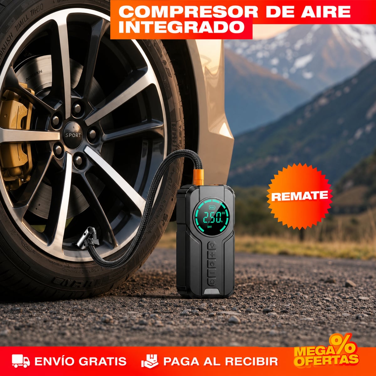 INICIADOR DE CARRO Y COMPRESOR DE LLANTAS