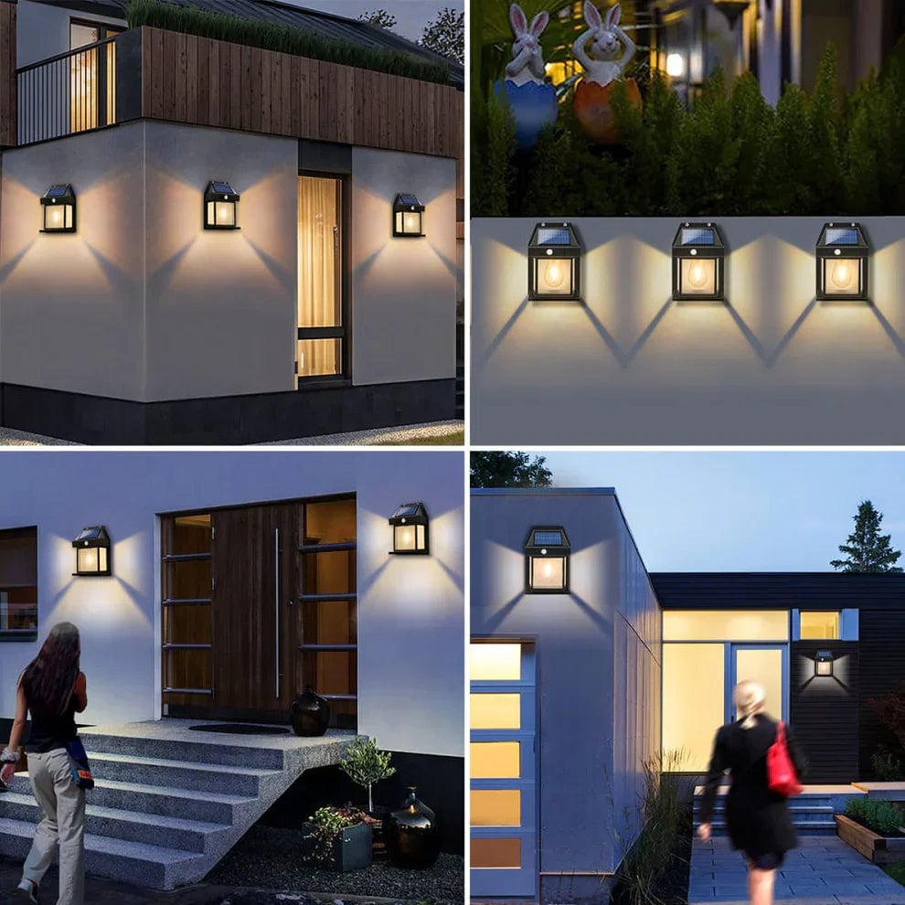 SOLARLUZ™ - 2 LÁMPARAS CON PANEL SOLAR PARA EXTERIORES 💡