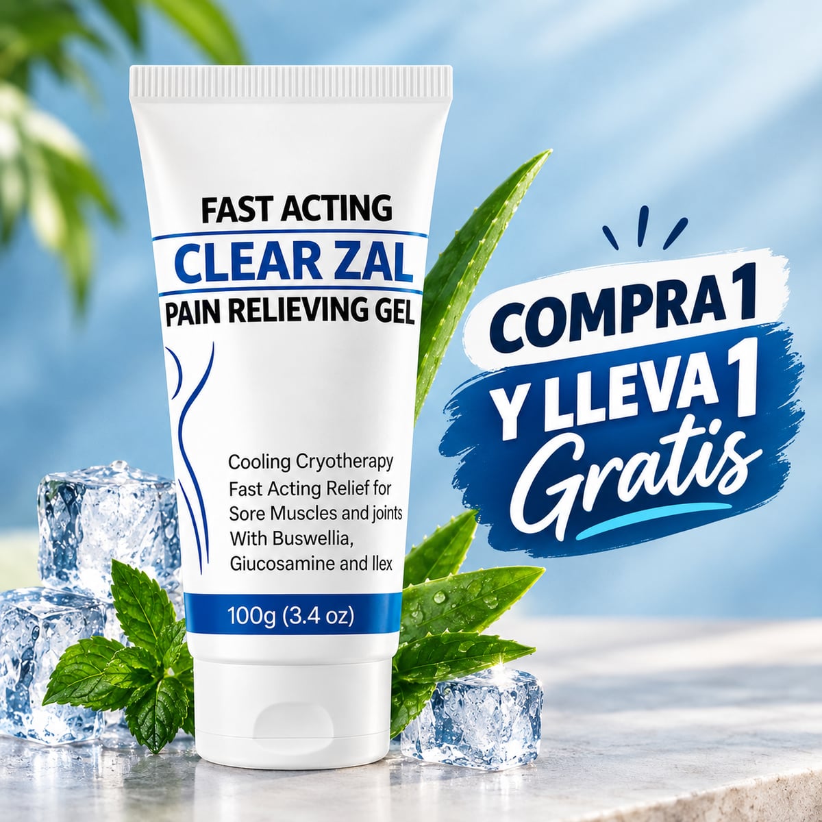 2X1 Clear Zal Alivia el dolor muscular y de articulaciones