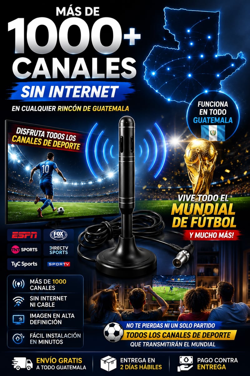 Antena HDTV Premium® | Más Canales en HD Sin Pagar Cable + Envío Gratis 🚚