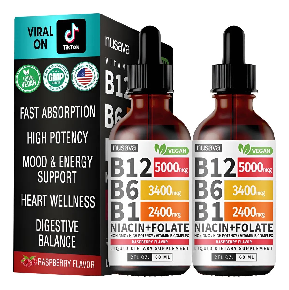 💊SUPLEMENTO LÍQUIDO DE VITAMINAS B12 B6 Y B1