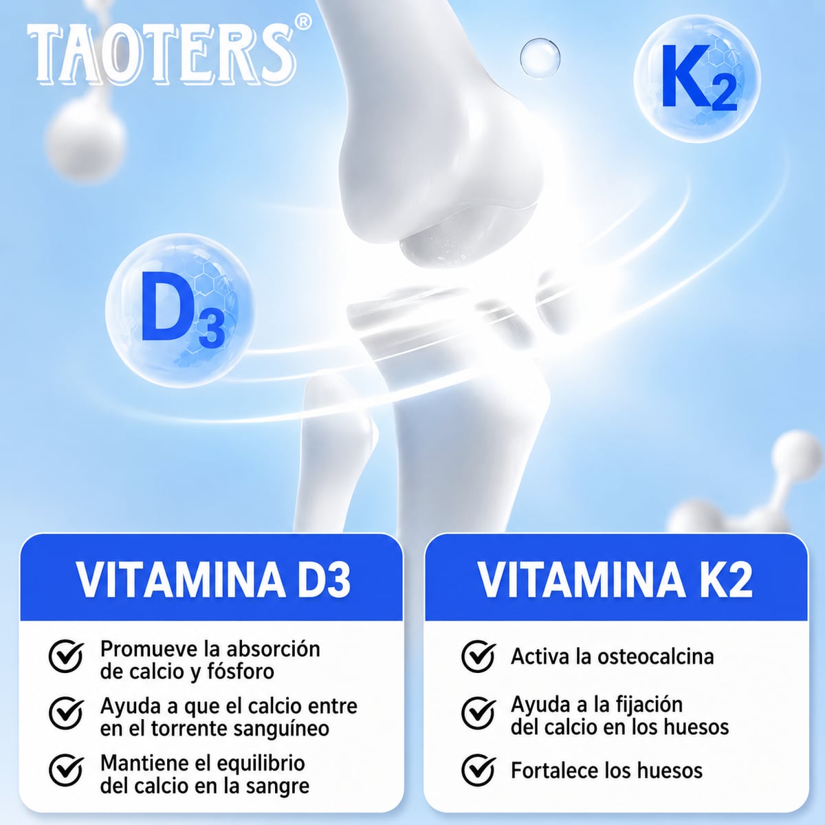 Vitamina D3K2 - Mejora la Inmunidad - Favorece la Salud Ósea y Articular y La Salud Dental + ENVIO GRATIS