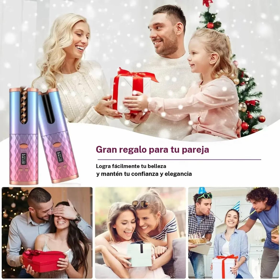 Rizador de cabello inalámbrico - Paga al Recibir + Envío Gratis 🏠🚗🎁