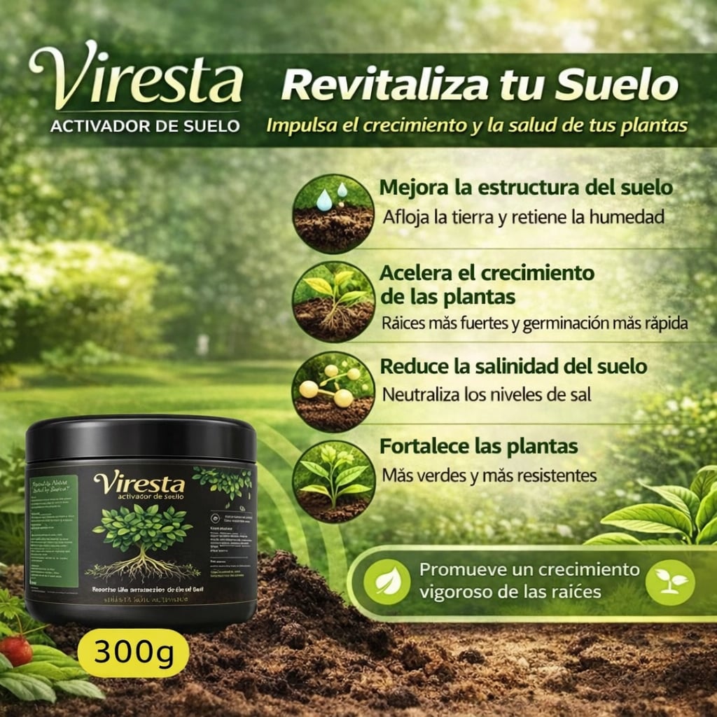 Activador de Suelo VIRESTA Para Sembrar y Cuidar tus Cultivos(Ácido y Alcalino) + ENVIO GRATIS 🚚