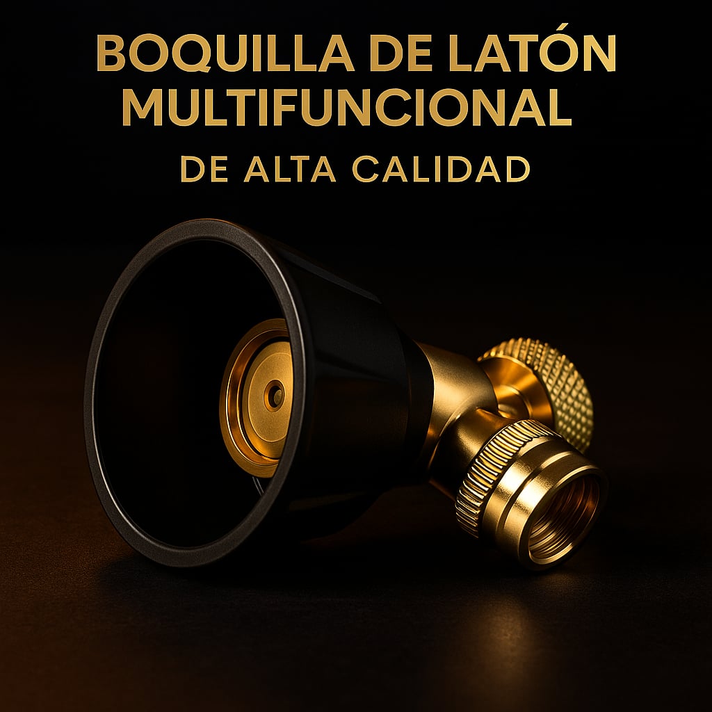 Cabezal de 360°-Ajustable desde Lluvia Suave hasta Largo Alcance
