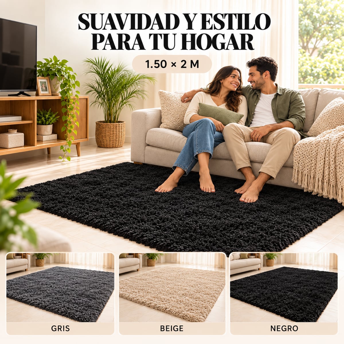ALFOMBRA CONFORT — SUAVIDAD Y ESTILO PARA TU HOGAR